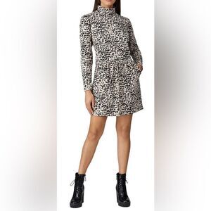 La Vie Rebecca Taylor Printed High Neck Dress Size Medium